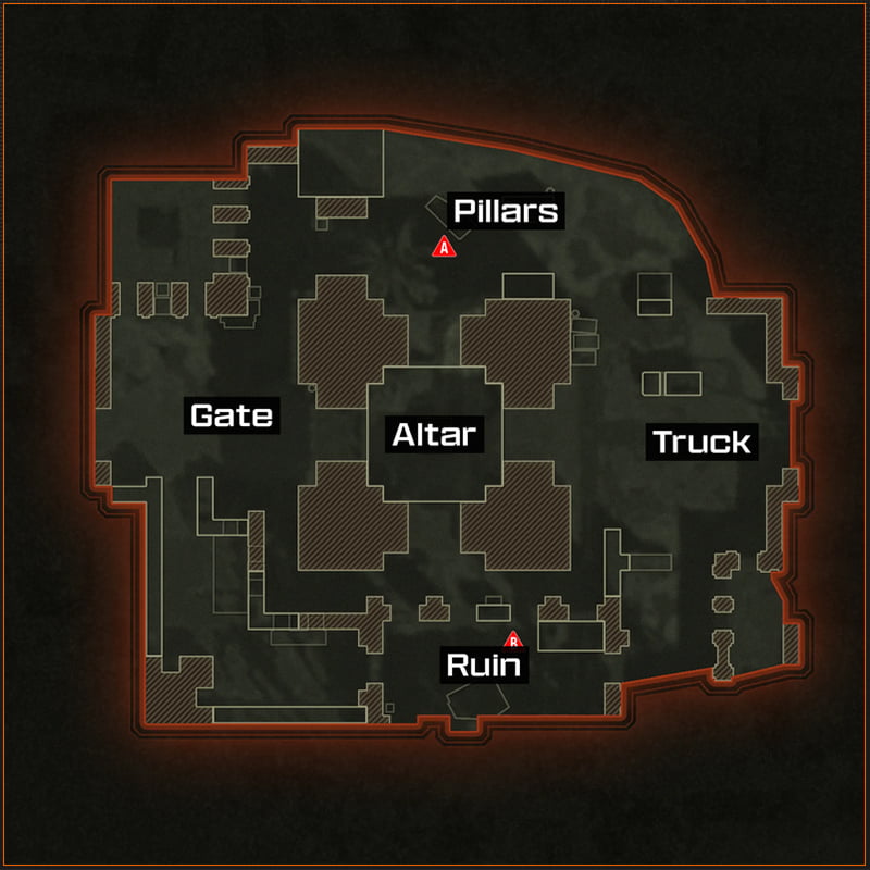 Image of the Babylon map layout in Call of Duty Black Ops 6.