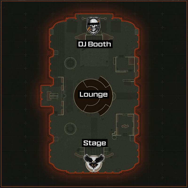 Image of the Gala map layout in Call of Duty Black Ops 6.