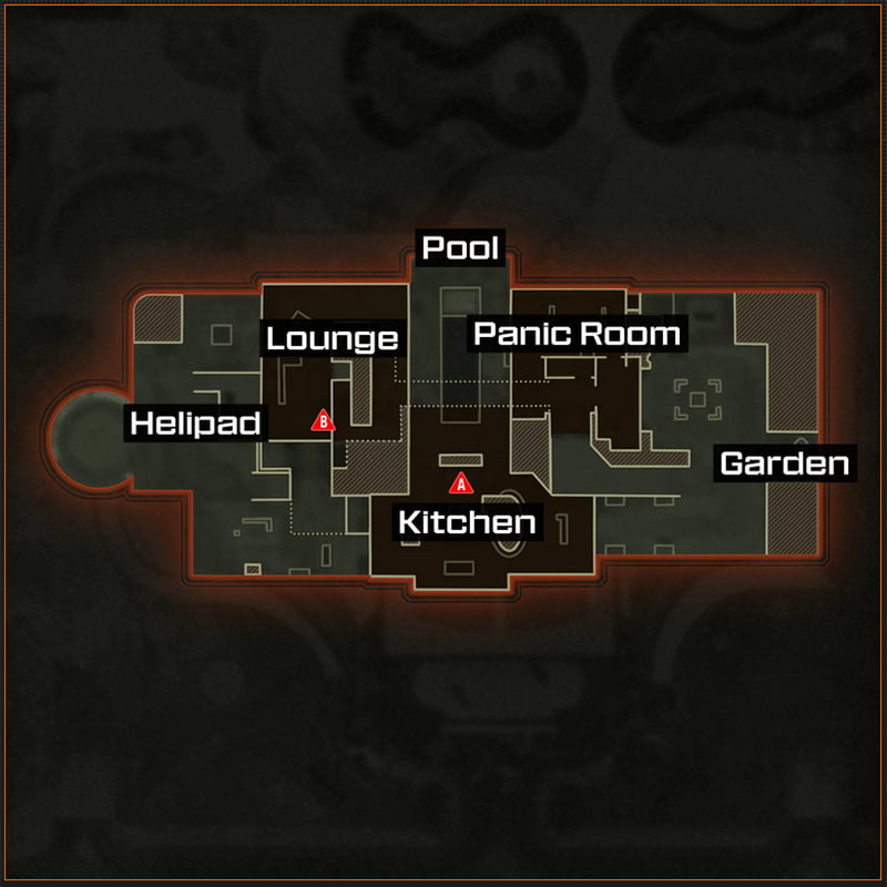 Image of the Skyline map layout in Call of Duty Black Ops 6.