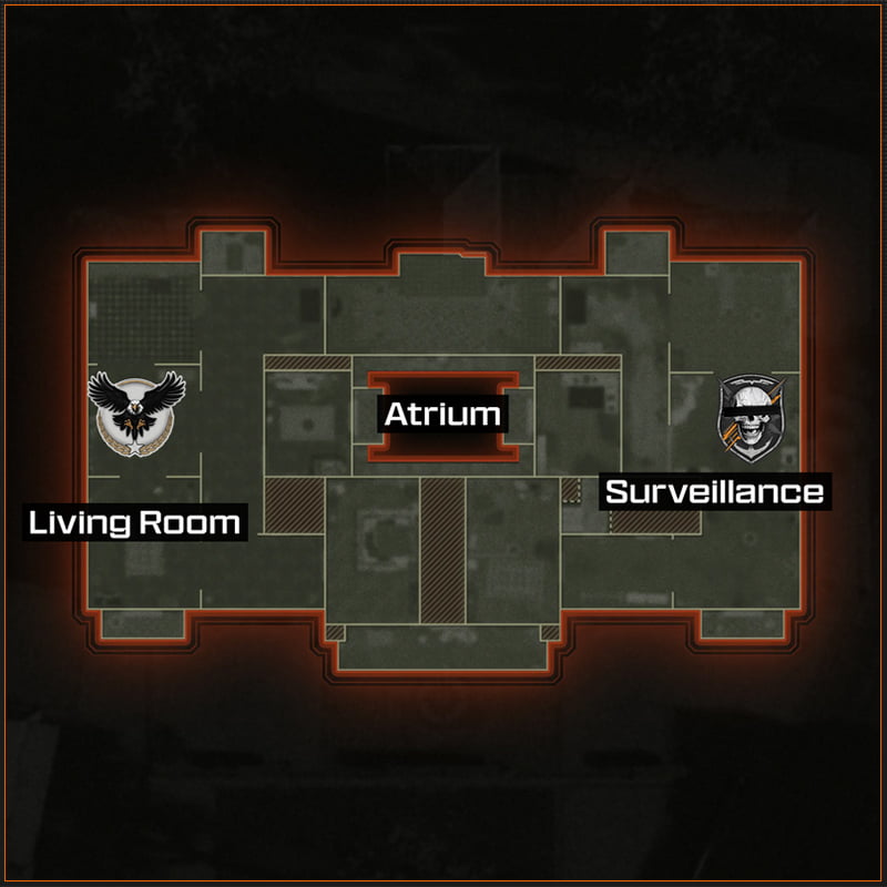 Image of the Stakeout map layout in Call of Duty Black Ops 6.
