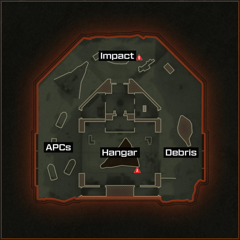Image of the Subsonic map layout in Call of Duty Black Ops 6.