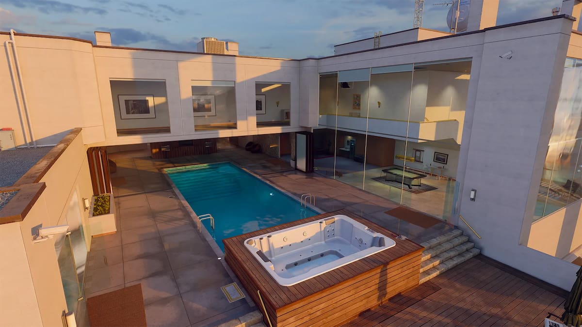 Image of the Pool POI on map Skyline in Call of Duty Black Ops 6.