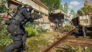 Call of Duty Black Ops 6 players fighting at disused railway track