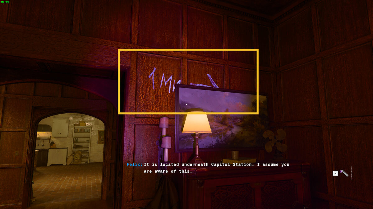 Black Ops 6 piano puzzle solution: markings on the wall in the Rook safehouse.