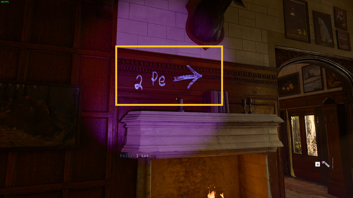 Black Ops 6 piano puzzle solution: markings on the wall in the Rook safehouse.