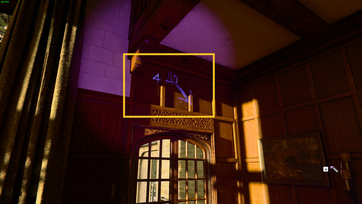 Black Ops 6 piano puzzle solution: markings on the wall in the Rook safehouse.
