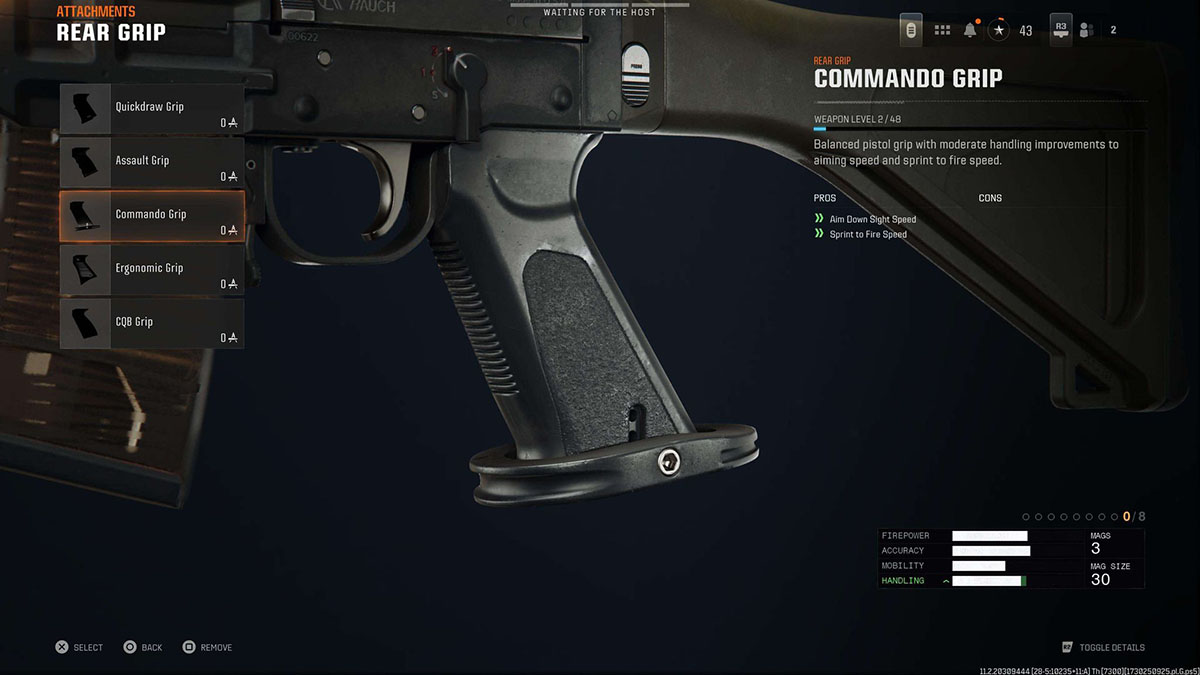 Black Ops 6 SWAT 556 Commando Grip attachment in gunsmith