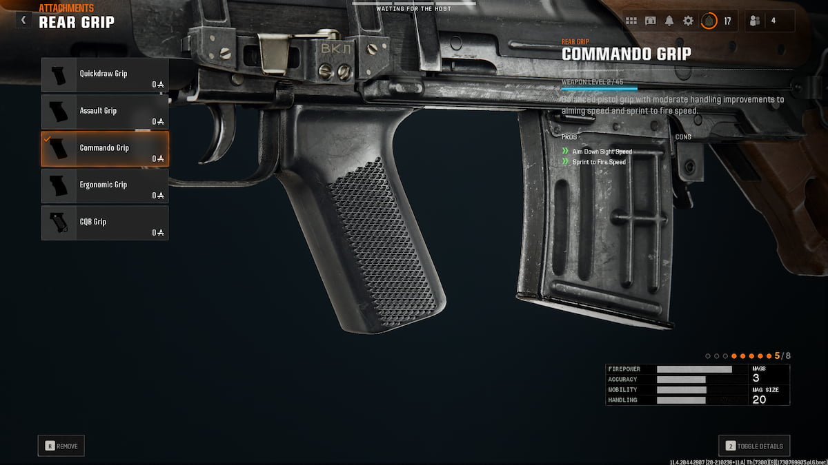 Image of the Commando Grip attachment for Tsarkov 7.62 in Call of Duty Black Ops 6.