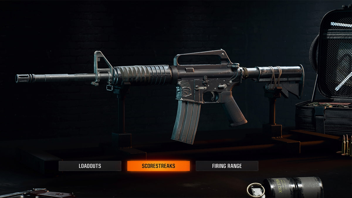 Image of the XM4 assault rifle on the loadout preparation screen in Call of Duty Black Ops 6.