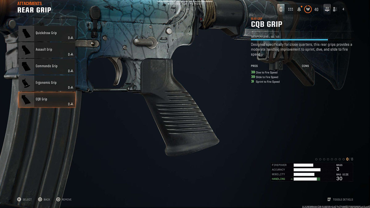 Black Ops 6 XM4 CQB Grip attachment