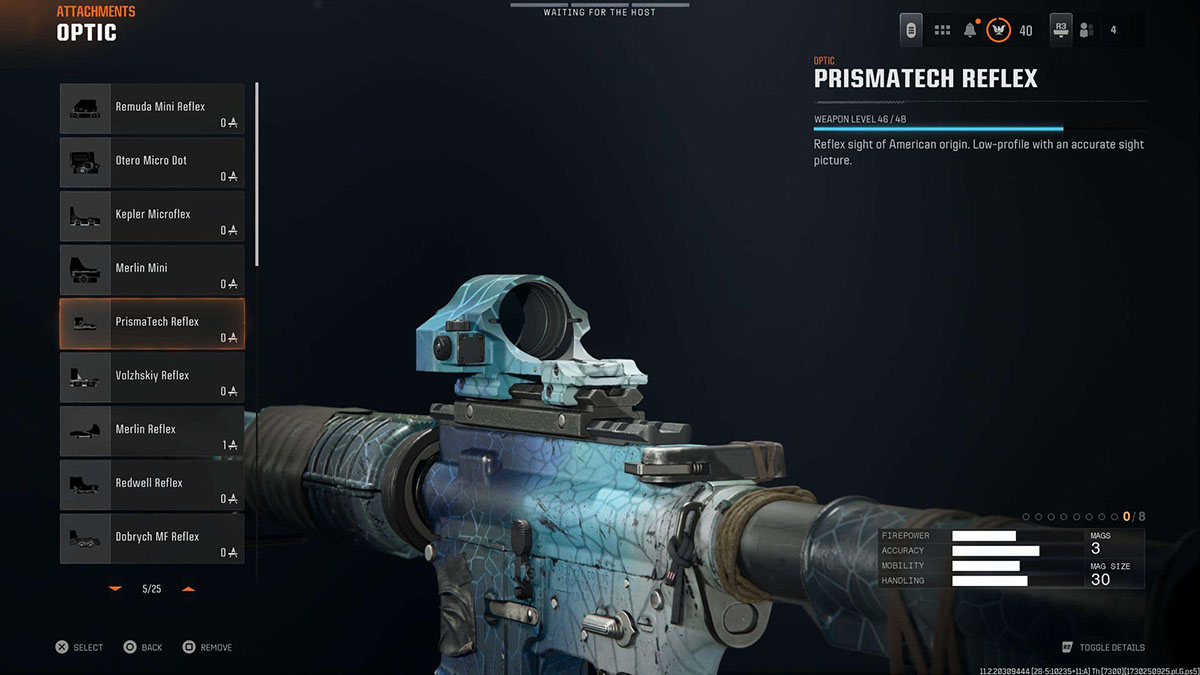Black Ops 6 XM4 Prismatech Reflex attachment