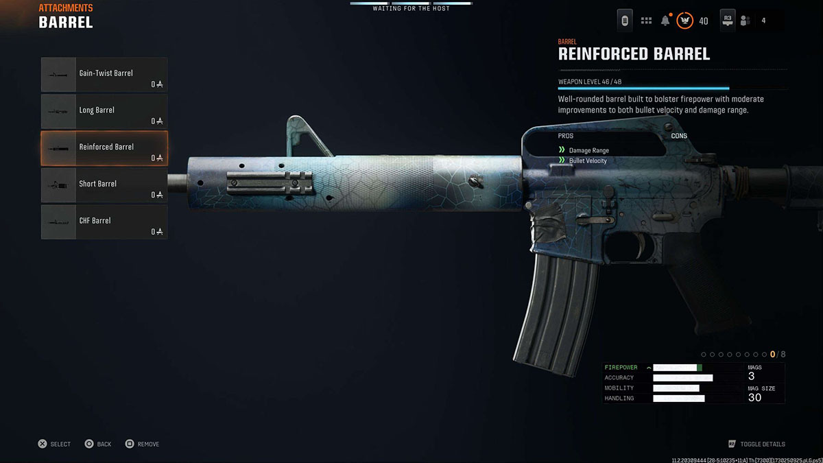 Black Ops 6 XM4 Reinforced Barrel attachment