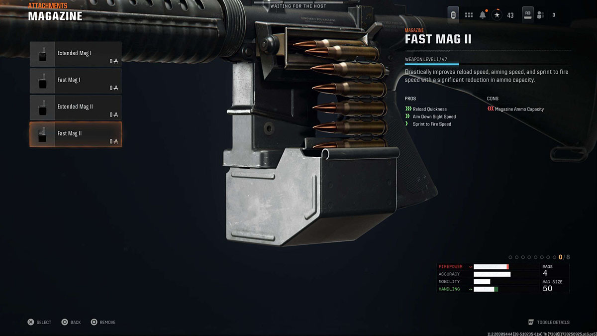 Black Ops 6 XMG Fast Mag II attachment in gunsmith