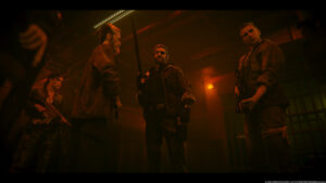 A group of ex-prisoners gearing up on the Terminus prison map in Call of Duty Black Ops 6 Zombies.