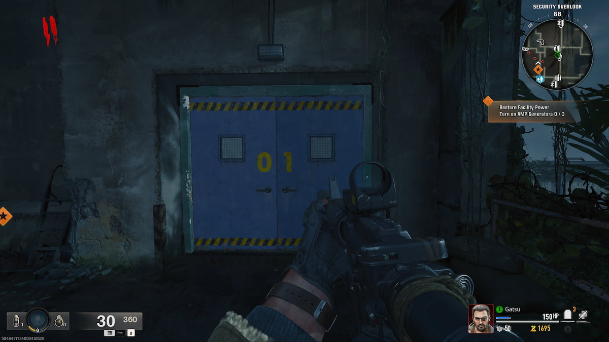 Image of the Armory door on the Terminus map in Call of Duty Black Ops 6 Zombies.