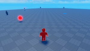 Image from an active match in the Roblox experience Blade Ball.