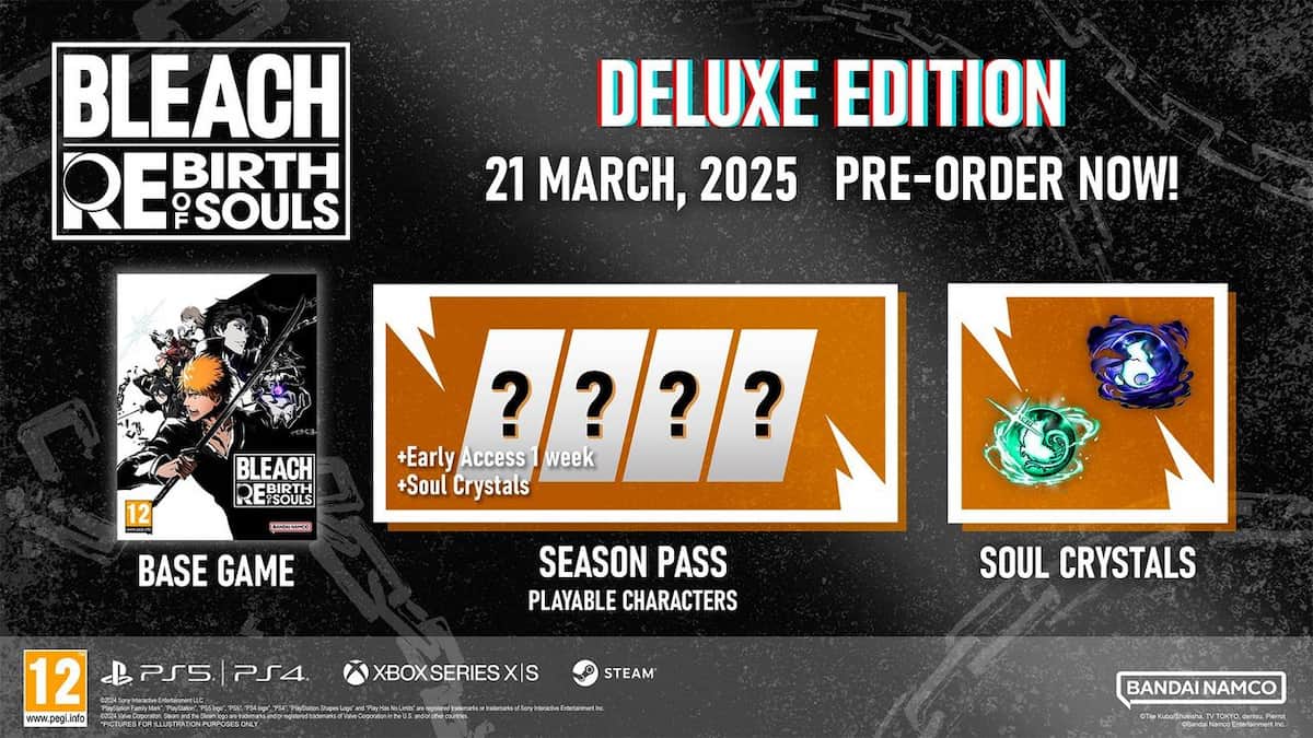 Image of the rewards from the Deluxe Edition of Bleach Rebirth of Souls.