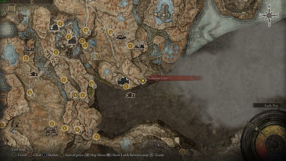 Elden Ring Shadow of the Erdtree Scadutree Blessing locations: map of the realm of shadow.