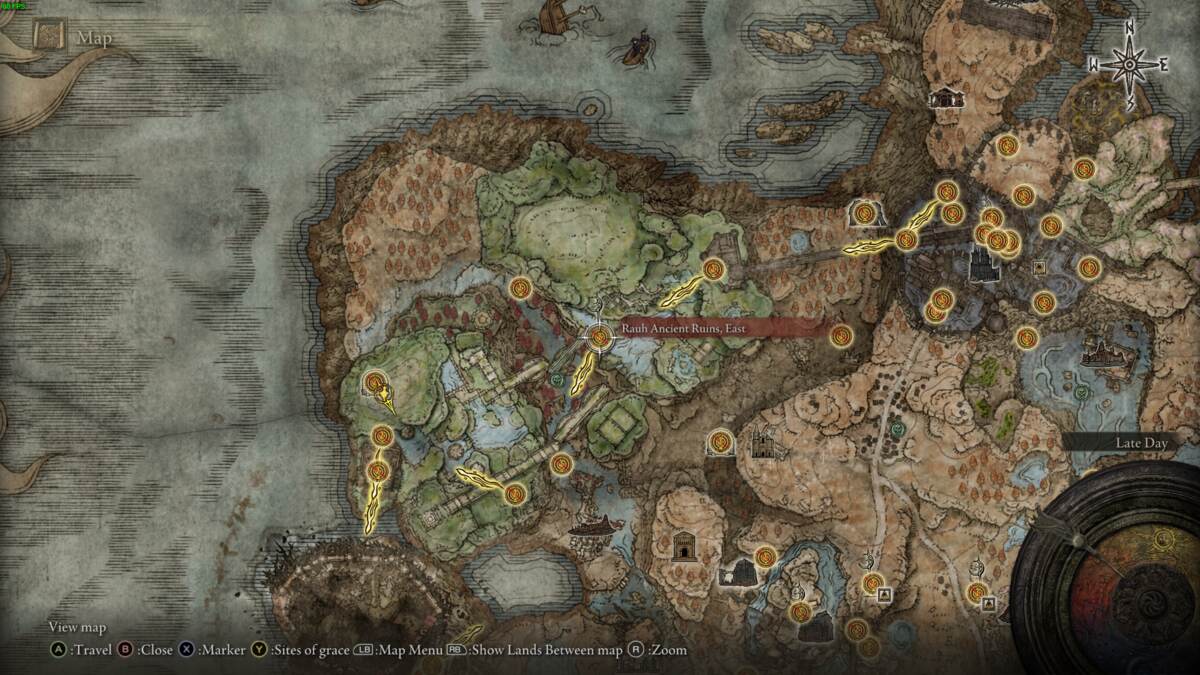Elden Ring Shadow of the Erdtree Scadutree Blessing locations: map of the realm of shadow.