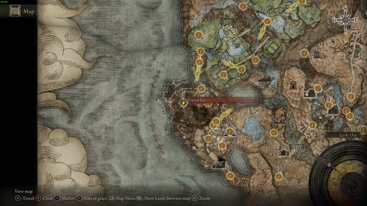Elden Ring Shadow of the Erdtree Scadutree Blessing locations: map of the realm of shadow.