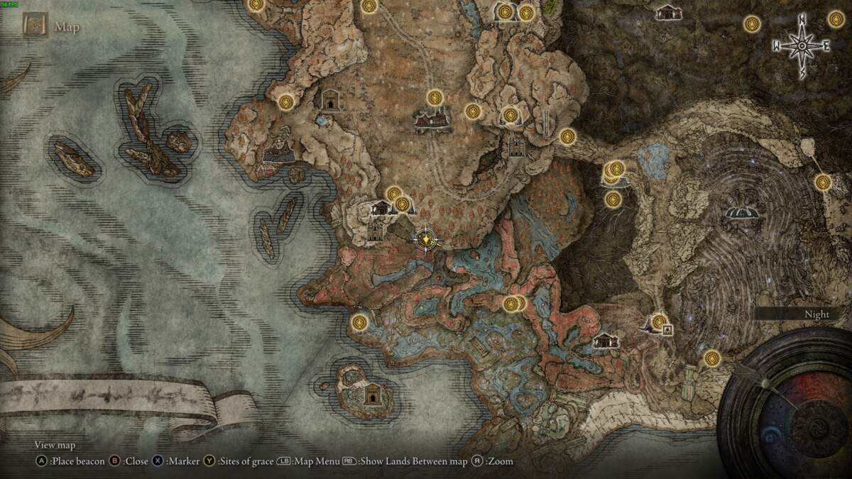 Elden Ring Shadow of the Erdtree Scadutree Blessing locations: map of the realm of shadow.