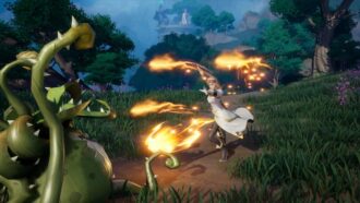 blonde sorceress casting magic in Tarisland