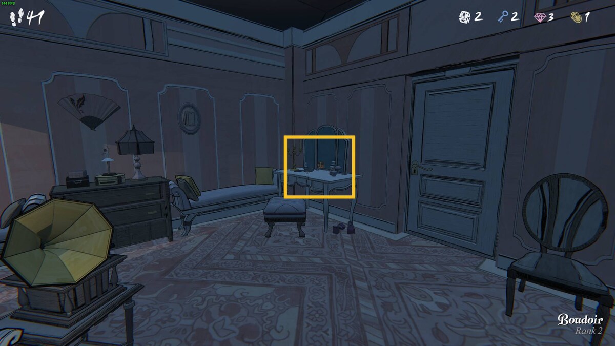 Blue Prince Boudoir safe code: Boudoir room.