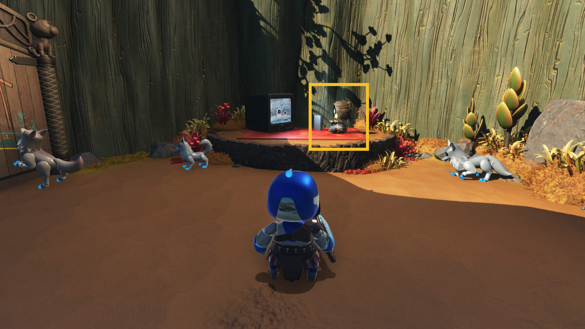 Astro Bot Bot of War: Astro exploring the Bot of War level.