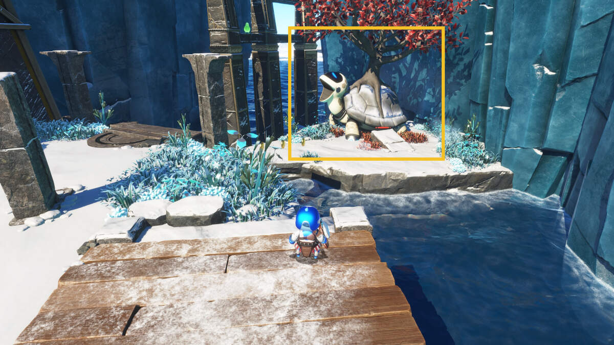 Astro Bot Bot of War: Astro exploring the Bot of War level.