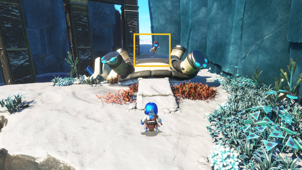 Astro Bot Bot of War: Astro exploring the Bot of War level.