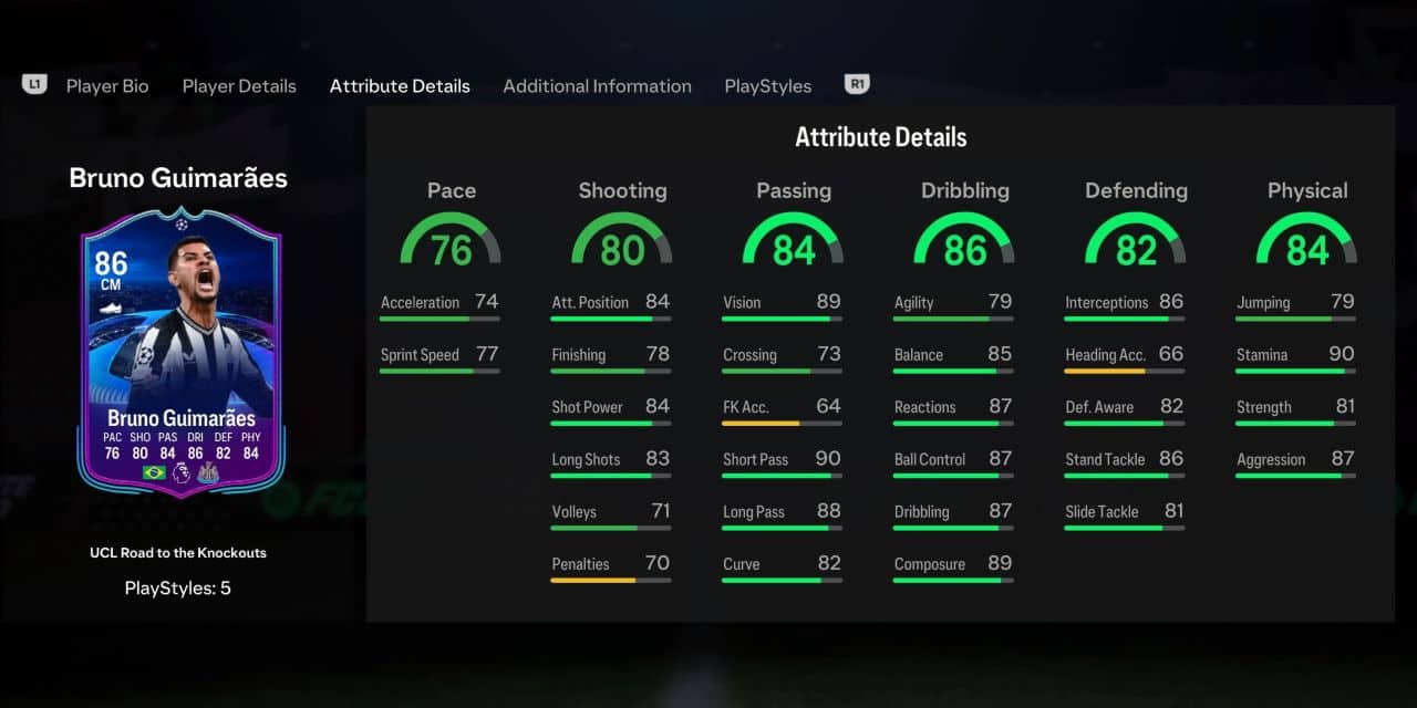 bruno guimaraes rttk player profile fc 24