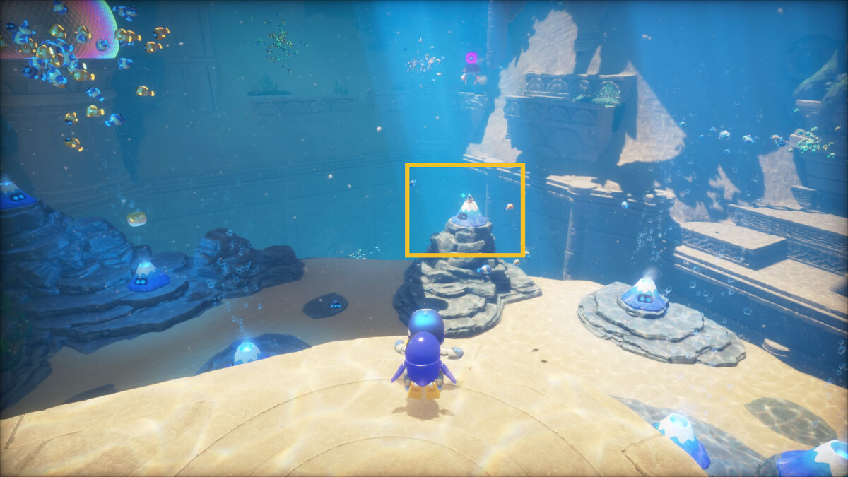 Astro Bot Bubbling Under: Astro exploring the Bubbling Under level.