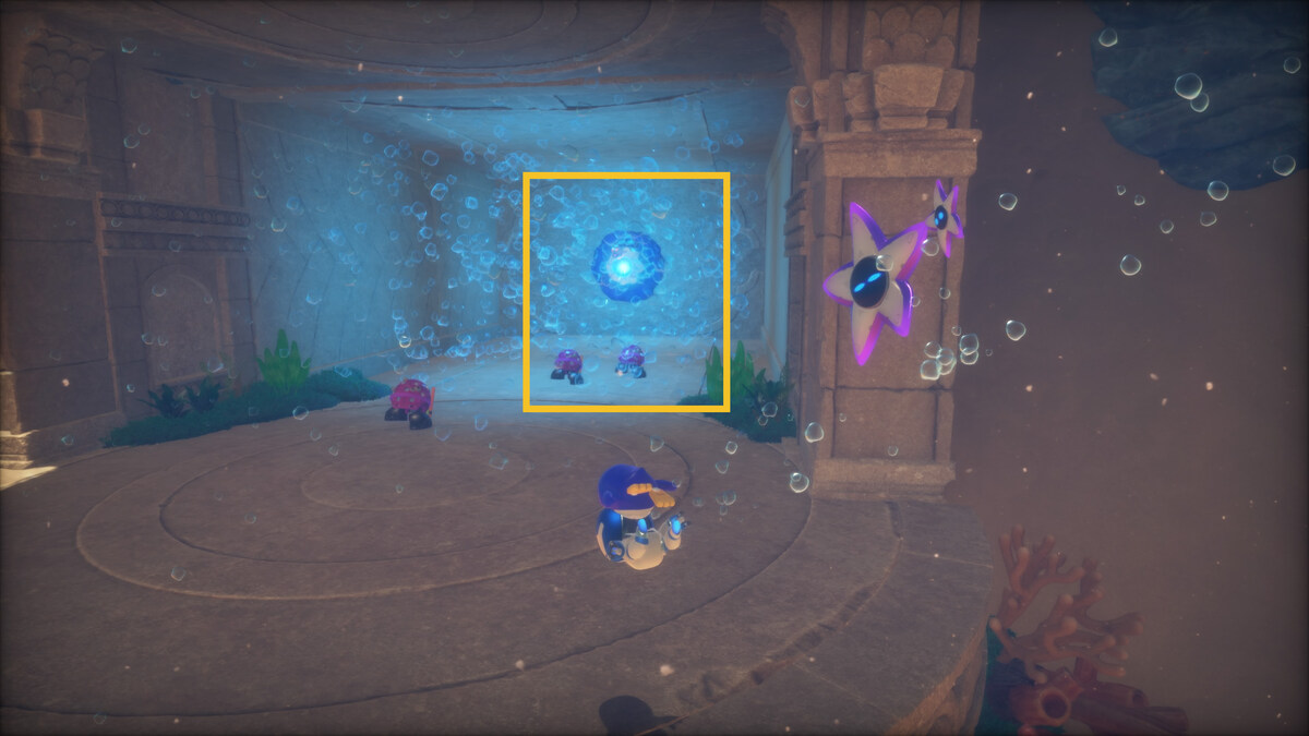 Astro Bot Bubbling Under: Astro exploring the Bubbling Under level.