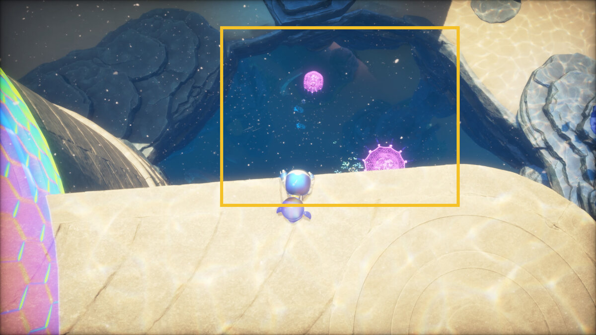 Astro Bot Bubbling Under: Astro exploring the Bubbling Under level.