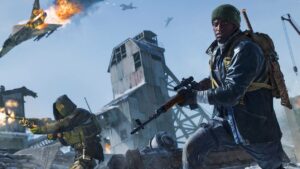 Call of Duty Black Ops 6 double XP weekend: soldiers in a snowy battle.