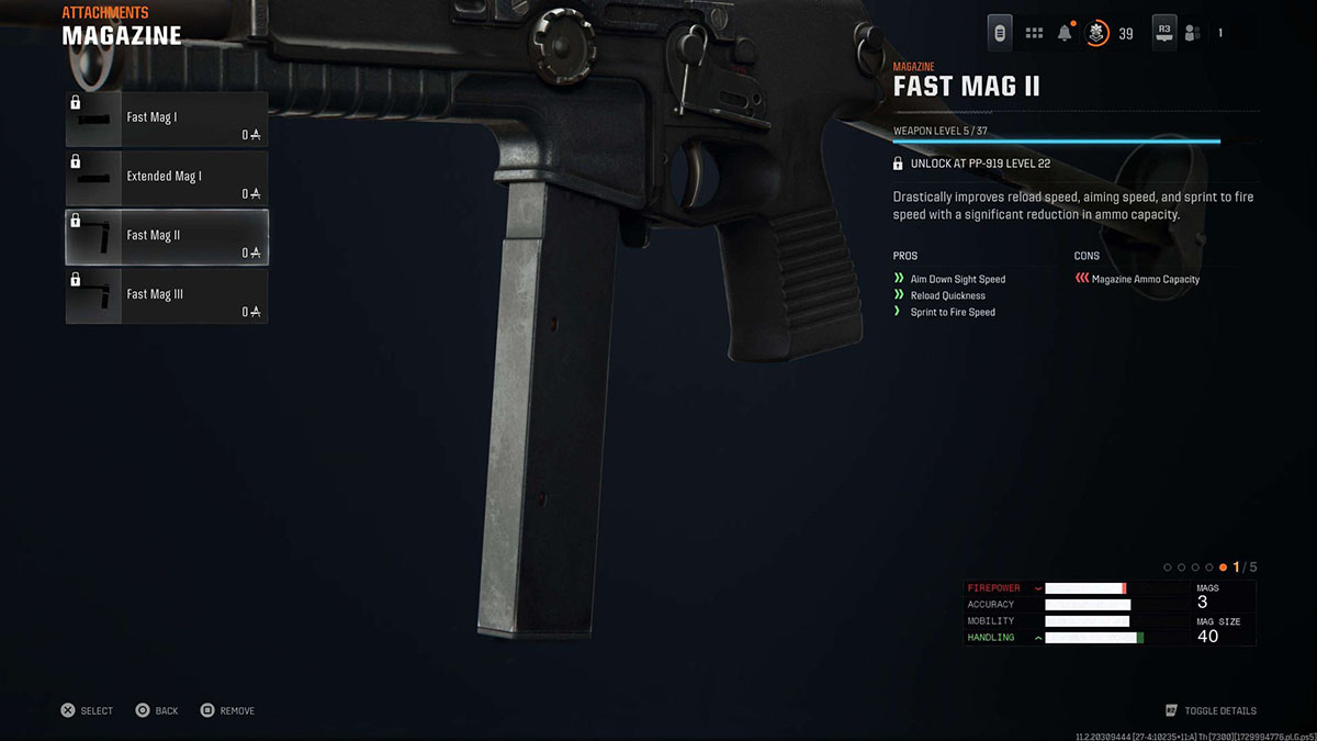 Call of Duty Black Ops 6 Fast Mag II attachment in gunsmith