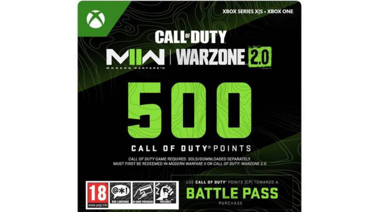 How to redeem Call of Duty gift cards explained: An Xbox gift card.