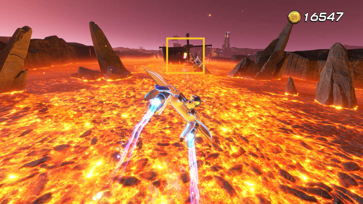 Astro Bot Cannon Brawl: Astro exploring the Cannon Brawl level.