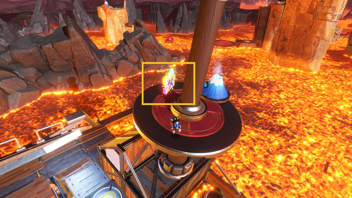 Astro Bot Cannon Brawl: Astro exploring the Cannon Brawl level.