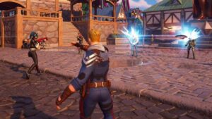 Captain Jonesy throwing his shield
