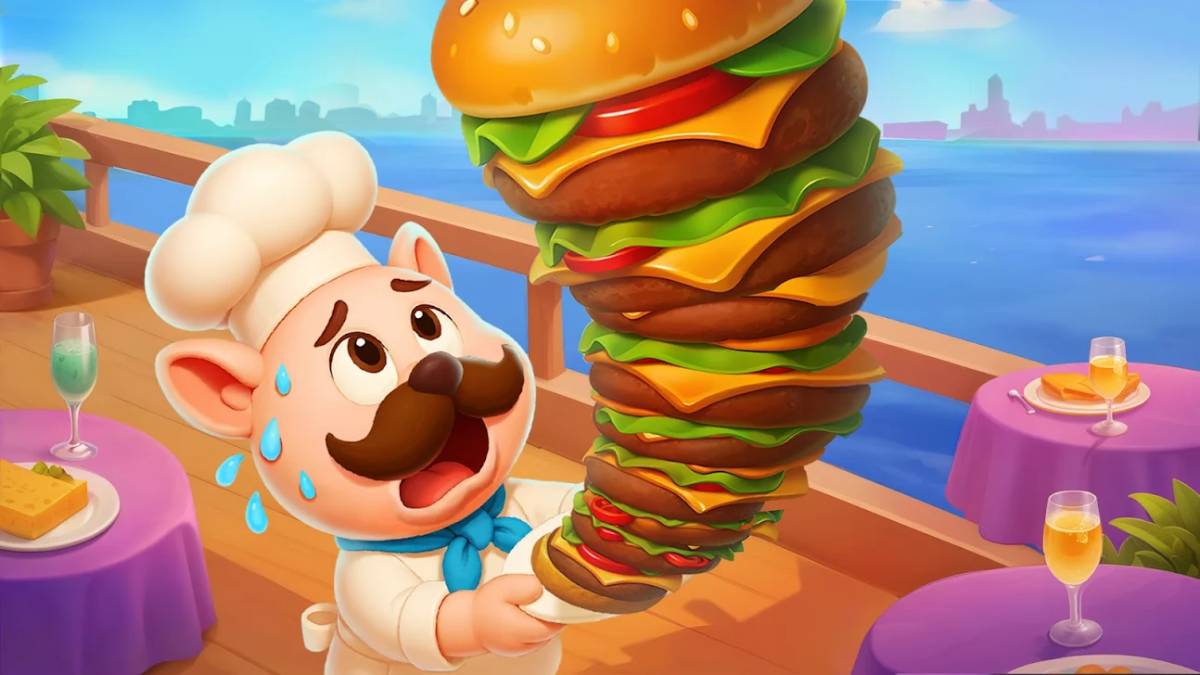 Carnival Tycoon free coins links: dog balancing a stack of burgers.
