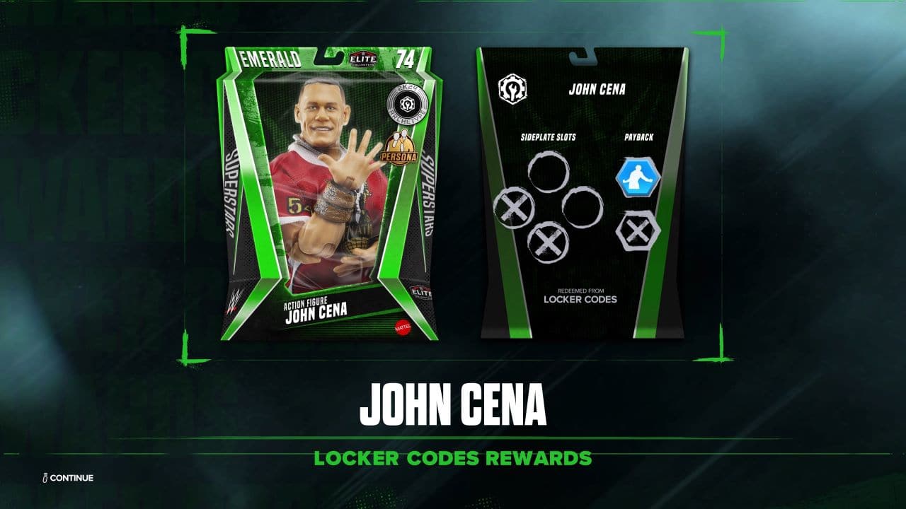 elite john cena locker code reward persona card wwe 2k24 myfaction