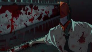denji as the chainsaw man in the anime season 1