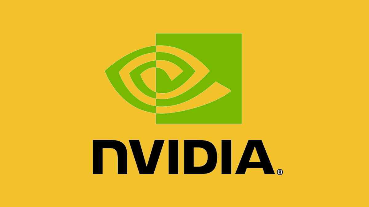 Nvidia logo on a yellow background featuring Chat with RTX.