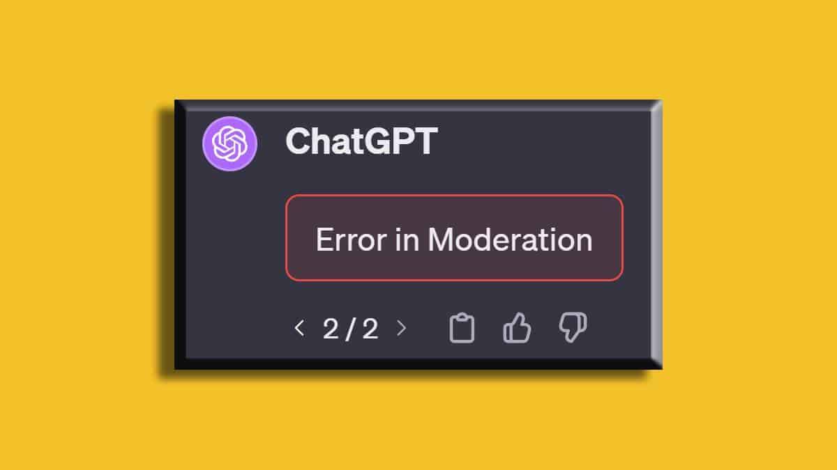 ChatGPT error in moderation. How to fix the issue.