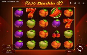chilli double 40 screenshot showing reels with fruits and chillis