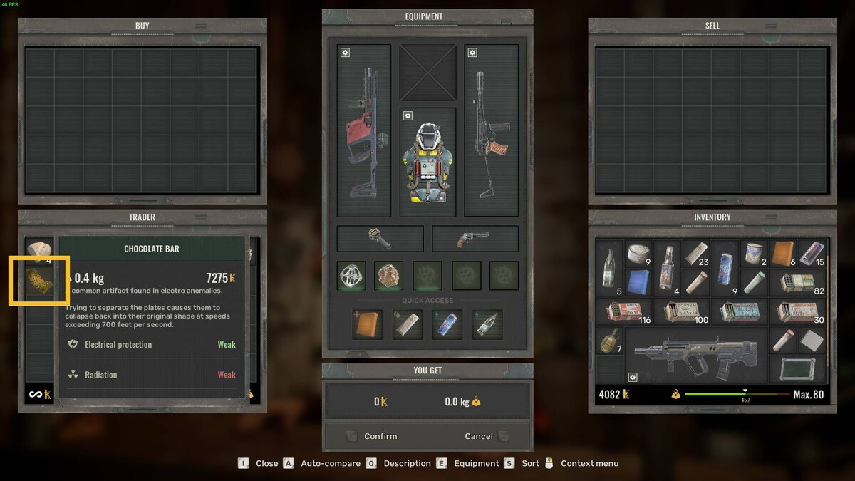 Stalker 2 artifact locations: Chocolate Bar artifact.