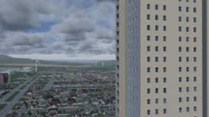 Cities Skylines 2 hotels: An image of a high density residential area in the game.