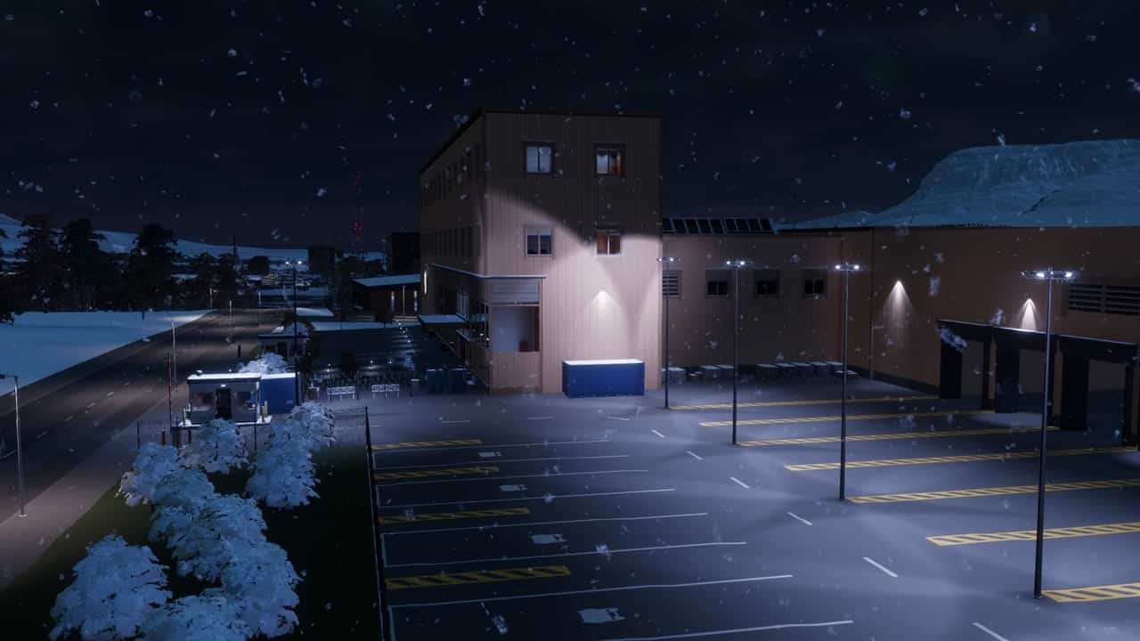 Cities Skylines 2: The Post Sorting Facility in the game.
