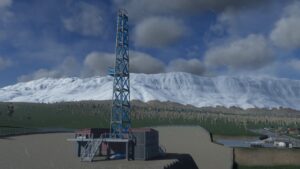 Cities Skylines 2 oil: An image of an oil rig in the game.
